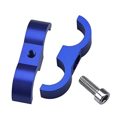 Sykrss 4An Hose Separator Clamp Fuel Line Mounting Clamps Aluminum Hose Fitting Adapter For 1/4 Fuel Hose, Oil Line, Brake Line, Water Pipe And Gas Line 4Pcs Blue #TOP5