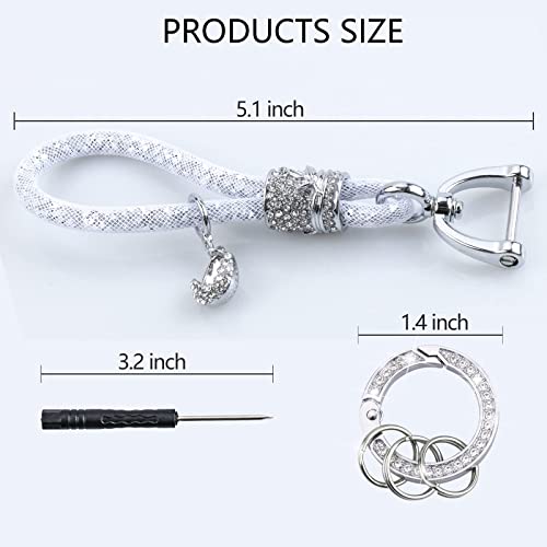 Koruipei Car Keychain For Women, Crystal Rhinestones Keychains Accessories, Girly Red Bling Key Chain Women For Car Keys #TOP2