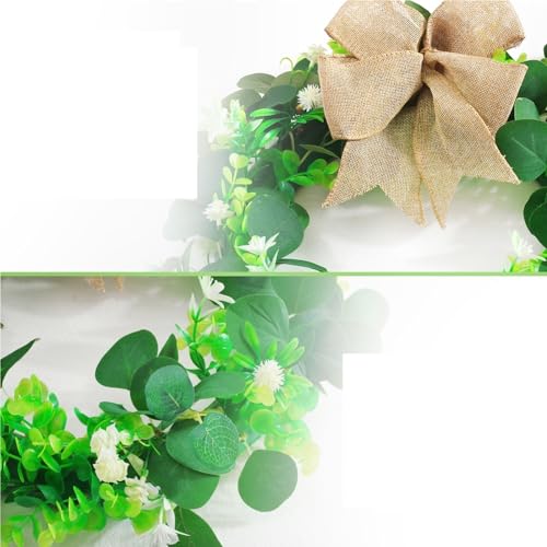 Décorations extérieures de Noël couronne de fleurs suspendue hôtel 2pc