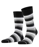 Burlington Herren Socken Organic Stripe, Nachhaltige biologische Baumwolle, 1 Paar, Schwarz (Black 3000), 40-46