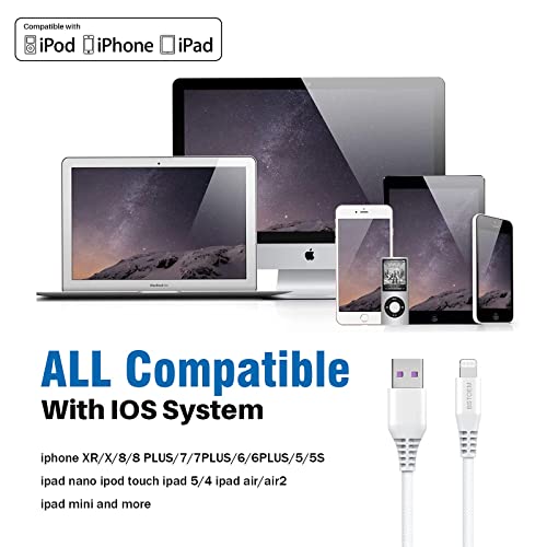 Iphone Charger 10 Ft Apple Certified Cord Lightning Charging Cable For Iphone 14/13/12/11 Pro/X/Xs Max/Xr/8 Plus/7/6S/Se/5C/5S Ipad Air/Mini Usb Charge 10 Foot #TOP3