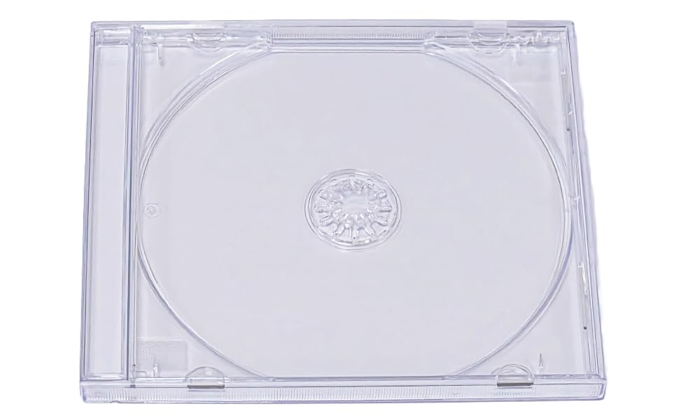 RIVERMEDIA 25 X Premium Single CD Jewel Cases with Clear Tray 10.4mm Spine Pre-Assembled (18100)