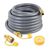 Larrik 3/4 Natural Gas Hose for Generator 24FT, Natural Gas Line with Brass Quick Connect Fittings for NG Appliance, Use for Generator, Grill, Heater Connector, CSA Outdoors Use