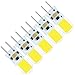 Produktbild ZIBEI G6.35 GY6.35 Bi-Pin Sockel 4W LED Leuchtmittel AC/DC 12V 360°Abstrahlwinkel kühlesweiß 6000K Ersetzen 40W Halogenlampe Nicht Dimmbar (5er-Pack)