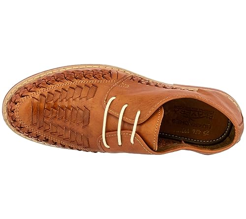 Cowboy Professional Men's Light Brown Authentic Mexican Laced Huaraches Lace Up Sandals Closed Toe4