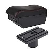 【Material】 El reposabrazos adopta una funda de asiento de cuero sintético negro de primera calidad y una base de ABS, dureza moderada, codo cómodo, reposabrazos. Este diseño de superficie suave se siente bien al tacto y puede relajar los brazos cómodamente.