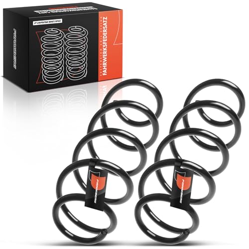 Frankberg 2x Muelles de chasis Muelles de suspensión Compatible con Ibiza III 6L1 Cordoba 6L2 Replace# 6Q0411105BK,6Q0411105BL