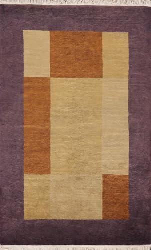 Rug Source Modern Nepalese 4x6 Wool Geometric Rug
