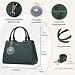 Imagen de IGOLUMON Bolsos de Mano Piel para Mujer para Universitarias Trabajo Bolso Bandolera Universidad Marca Bolsa Outlet Marca Tote Bag Negro Verde