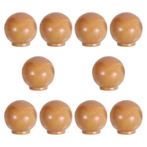 MOBUTOFU Perillas Decorativas de Madera 10 Unidades para Cajones y Muebles Diseño Sencillo para Armarios y Tocadores de Baño