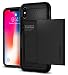 Produktbild Spigen [Crystal Wallet] iPhone X Hülle, 2-teilige Handyhülle mit Kartenfach Durchsichtige TPU Schicht + PC Rückschale Schutzhülle Case (Schwarz) 057CS22151