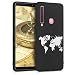 Produktbild kwmobile Samsung Galaxy A9 (2018) Hülle - Handyhülle für Samsung Galaxy A9 (2018) - Handy Case in Travel Umriss Design Weiß Schwarz