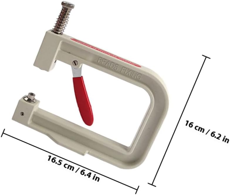 Housoutil Hand Press Pearl Setting Machine Kit Portable Beading Tool for DIY Crafts No Hole Rivet Press for Bead Fixing for Clothing and Accessories