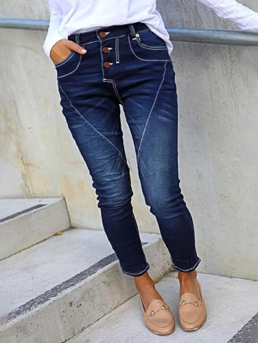 Flamingals Skinny Jeans for Women Trendy Mid Rise Stretchy Button Fly Jeans Casual 90s Denim Ankle Pants3