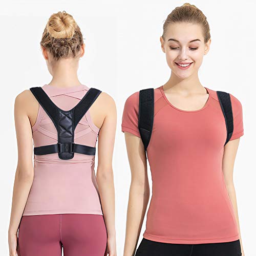 LeBoLike Posture Corrector for Men and Women - Adjustable and Comfortable Upper Back Brace for Clavicle Support and Providing Pain Relief from Neck Back and Shoulder (Universal)