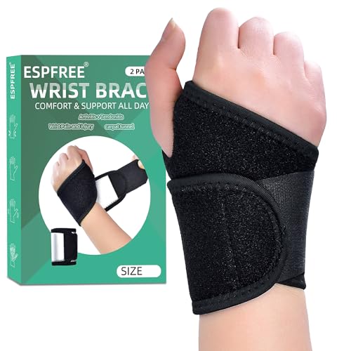healthspace Wrist Brace Hand BraceWrist Support Brace with Silver TPU Lining, Adjustable Wrist Compression Sleeve for Day & Night Use, Wrist Support for Typing, Workouts, Sports & Daily Activities