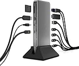 Brydge Stone Pro TB4 Thunderbolt 4 Docking Station-12 Ports, 90 Watts Charging, Dual 4K Monitors or Single 8K Output, 40GB/s Transfer Speed Windows 10 & 11, macOS 11.0 & ChromeOS Compatible, Charcoal