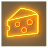Hängende Kunst Leuchtreklamen LED-Leuchtreklame Käse Dimmbar, Für Käsegeschäfte, Konditoreien, Bäckereien, Restaurants, Geburtstagsfeiern, USB-betrieben, 35cm(Style A)