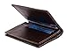 Easyoulife RFID Slim Wallet Men Thin Bifold Front Pocket Wallet Genuine Leather Card Holder (Coffee)
