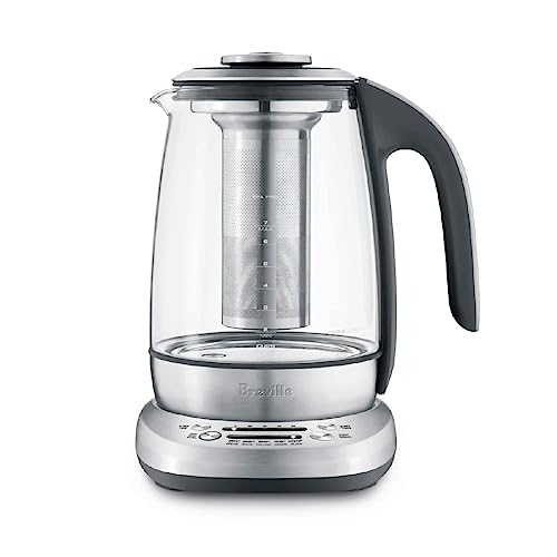Breville BTM600CLR Smart Tea Infuser Tea Maker, Brushed Stainless Steel 8" x 6" x 9"