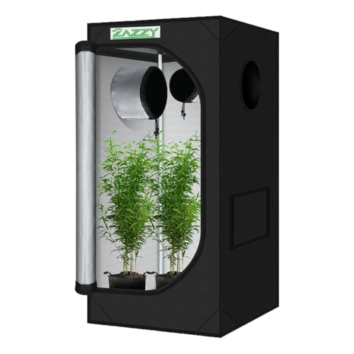 Image of 2x2 Grow Tent 24 inchx24 inchx48 inch 600D Mylar Hydroponic Indoor Plant Grow Tent