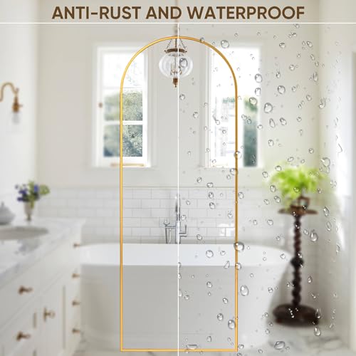 Suidia Gold Arched Full Length Mirror: Elegant Home Decor - Image 6