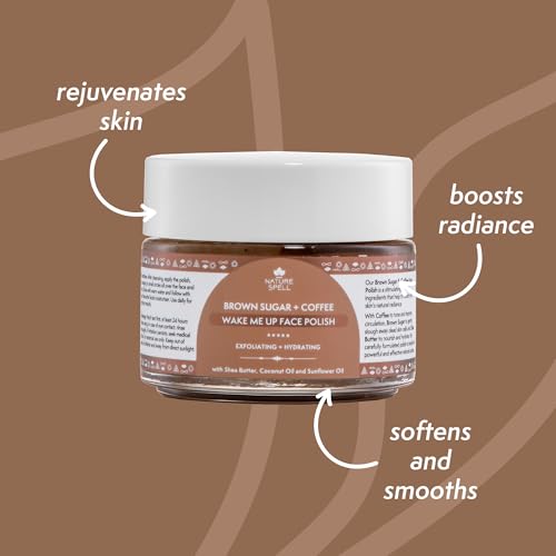 Nature Spell Brown Sugar & Coffee Exfoliating Face Scrub, Gently Refines Skin Texture & Calms, Vegan, 100Ml - 2