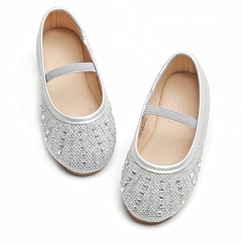 Image of GINFIVE Toddler Girls Dress Shoes Little Girls Mary Janes Ballerina Flats Shoes Toddler
