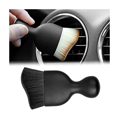 AICEL Car Detailing Brush, Auto Interior Dusting Brush, Car Soft Bristle Cleaning Tool, Universal Car Interior Crevice Brush for Dashboard, Air Conditioner Vents, Leather, Computer (Style J)