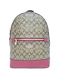 Coach Women's Kenley Backpack (Signature Canvas - Khaki - Bright Violet)
