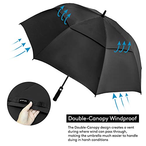 ZOMAKE Golf Umbrella 54/62/68 Inch, Large Windproof Umbrellas Automatic Open Oversize Rain Umbrella with Double Canopy… - Image 4