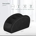 KENOBEE Remote Control Holder with 5 Compartments, Black - Image 3