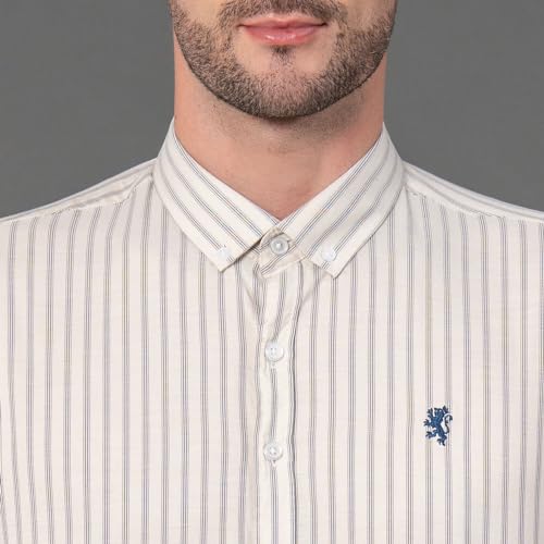 Image of Red Tape Striped Regular Fit Shirt For Men | Comfortable & Stylish