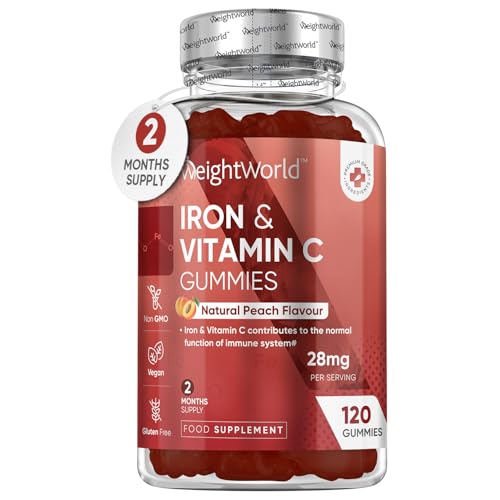 Iron Gummies with Vitamin C - 28mg Ferrous Fumarate