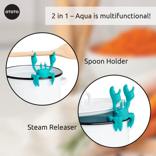 OTOTO Aqua the Crab Silicone Utensil Rest - Silicone Spoon Rest for Stove Top - BPA-Free, Heat-Resistant Kitchen and Grill Utensil Holder -... - Image 4