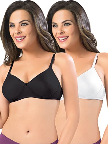 Image of SONARI Women's Non-Padded T-Shirt Bra | Wire-Free, Medium Coverage, Comfortable Polyester-Cotton Blend Fabric | Adjustable Straps, Ideal for Sports Catwalk