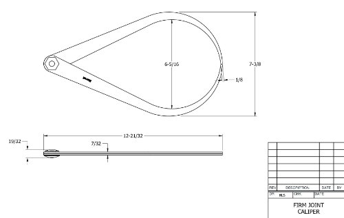 Starrett 26–12 compas extérieur à joint plat en acier pour le transfert des cotes - 3