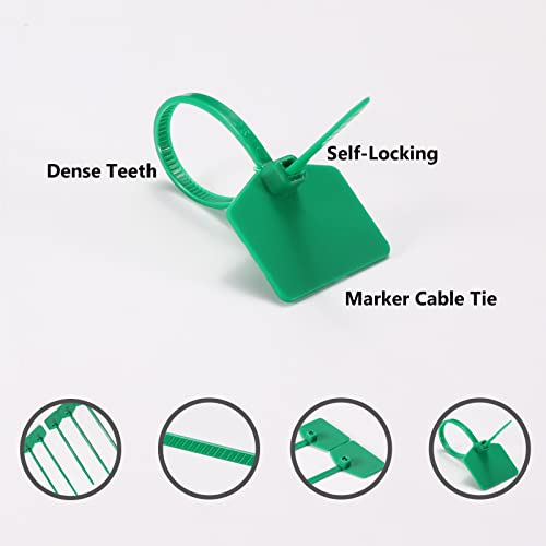 Image of 100PCS Multi-Color Self Locking Nylon Waterproof Shipping Tags (Pack of 2)