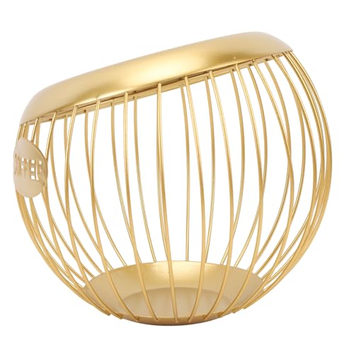 Coffee Pod Holder Wire Basket Large Capacity Iron Coffee Pods Storage Basket for Bar Counter Desktop (Gold) by Qiilu - Image 7