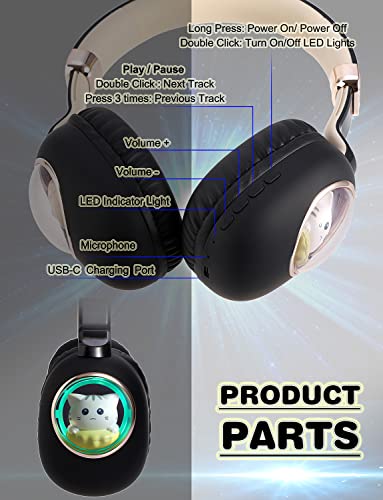 Casque Audio Enfant,Ecouteurs sans Fil avec Microphone pour Enfants,Lumières LED Casque et Ecouteurs Bluetooth sans Fil… - Les Beatles, Paul McCartney, John Lennon, RIngo Starr, George Harrison Casque Audio Enfant,Ecouteurs sans Fil avec Microphone pour Enfants,Lumières LED Casque et Ecouteurs Bluetooth sans Fil… – Image 7