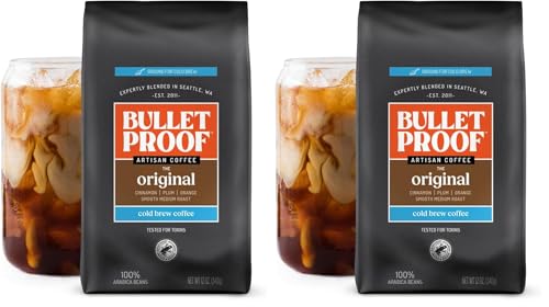 Bulletproof Original Cold Brew Coffee, Medium Roast Coarse Ground, Clean