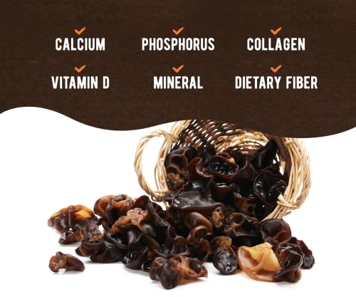 Dried Black Fungus 5 Ounce Chinese Wood Ear Mushroom For Asian Food Chewy And Exotic Texture #TOP4