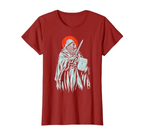 Adult St. Paul the Apostle to Live is Christ to Die is Gain T-Shirt, Women, Cranberry Red, X-Large