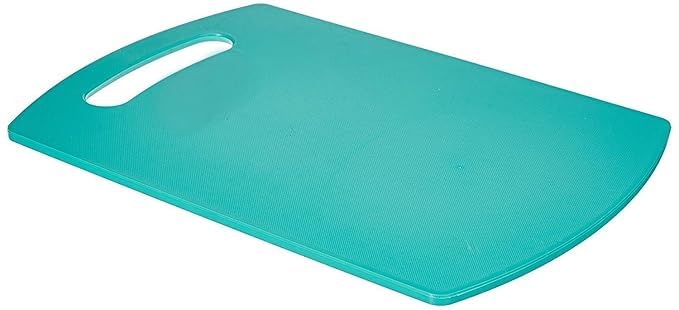 Image of Multipurpose Plastic Chopping Board with Free Knife | 6mm Thick Heavy Duty Cutting Board | BPA Free Non-Slip Kitchen Board for Vegetable, Fruit & Meat | Easy Grip Handle Kitchen Cutter Board