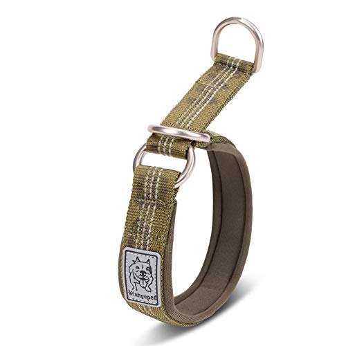 Chai's Choice - Hochwertiges Halb-Choke-Trainingshalsband - Neopren gepolstert, reflektierendes Hundehalsband - passendes Geschirr und Leine erhältlich, Größe 3XL, Armeegrün Cover