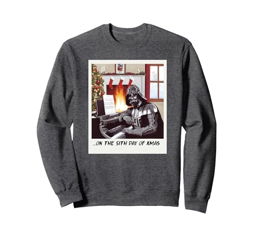 Star Wars Darth Vader Sith Day of Xmas Holiday Sweatshirt, Adult Unisex, Dark Heather Grey, Medium