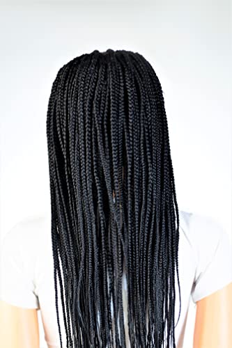 Wow Braids 13X6 28 Inch Lace Frontal Knotless Hand Braided Free Part With Baby Hair Wig For Black Women. Lightweight Hand-Tied Lace Front Box Braids #TOP3