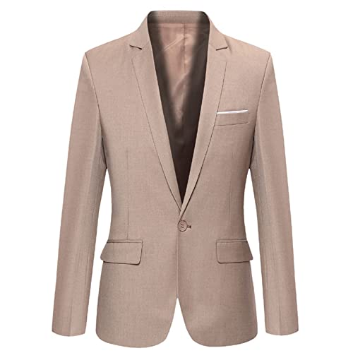 Jaquetas De Terno Masculino Slim Fit Blazer Blazer Business Casual One Button Blazers De Manga