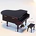 ANGEL MELODY Wooden Grand Piano Music Box Mechanism with Bench and Metal Pedal, Ring Storage Box Wind up You are My Sunshine Musical Boxes Birthday Gifts for Her, Kids, Daughter, Boys, Girls, (Black)