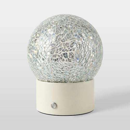 Oneach Mini Cordless Table Lamp, Rechargeable Battery Powered Lamp, 3 Color Temps and Stepless Dimming Touch Lamps, Glass Ball Night Light for Bedside Corner Patio Yard Dining Room Shelf Decor — view 8